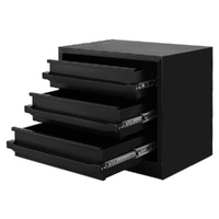 Aluminium 3 Drawer Unit - Black