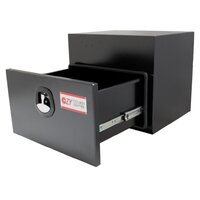 Under Tray Truck Tool Box with Drawer - Black