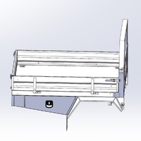 Aluminium Ute Tray W/Headbord 1800mm W x 1650mm L - Flared Mud Guards, Underbody Toolboxes BLACK OZY-TRAY-1650B
