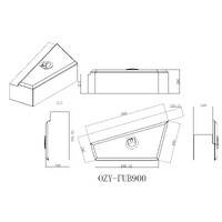Under Tray Toolbox 900mm x 210mm - 260mm x 450mm Flat OZY-UB900