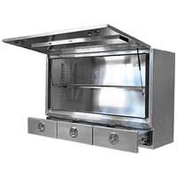 Truck Box Half Lid 3 External Drawers 1900 x 600 x 1200 Flat Plate OTC-1961A-P Perth Warehouse