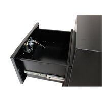 Undertray 600mm x 500mm x 500mm With Drawer Black OZY-655UFP-DB 