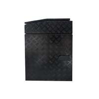 Aluminium Caravan Box with Generator and BBQ Slide - Black
