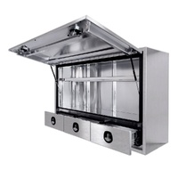 Aluminium Truck Box - Half Lid with 3 External Drawers