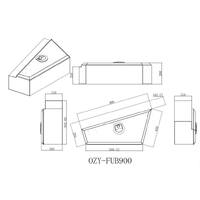 Under Tray Toolbox 900mm x 210mm - 260mm x 450mm White OZY-UB900W