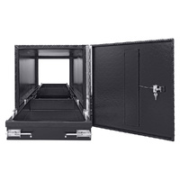 Aluminium Trailer Caravan Toolbox With Generator,  BBQ Slide Black OTC-1756B-P Perth Warehouse