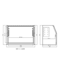 Full Lid 1200mm x 600mm x 820mm White OZY-1268FDW 