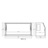 Full Lid 1700mm x 600mm x 820mm OZY-1768FDB-Q Black - QLD Warehouse