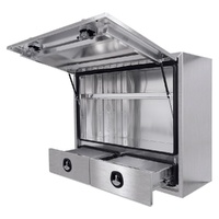 Half Lid Truck Toolbox with 2 External Drawers
