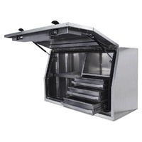 Full Side Opening UTE Toolbox with 3 Built-in Drawers - Flat Plate