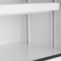 Half Lid Toolbox with 2 External Drawers - White