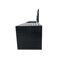 Aluminium Caravan Box with Generator and BBQ Slide - Black