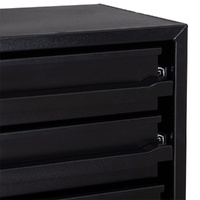 Aluminium 3 Drawer Unit - Black