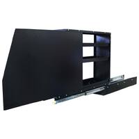 Aluminium Canopy Pantry Slide 803mm x 194mm x 663mm OZY-SSB Black