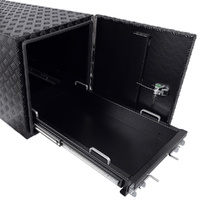 Aluminium Trailer Caravan Toolbox With Generator,  BBQ Slide Black OTC-1756B-P Perth Warehouse