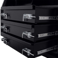 Built-in Drawers 1400mm x 600mm x 820mm Black OZY-1468FD-3B