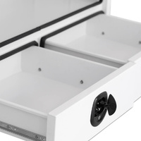 Half Lid Toolbox with 2 External Drawers - White