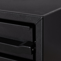 Aluminium 3 Drawer Unit - Black