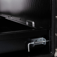 Aluminium Trailer Caravan Toolbox With Generator,  BBQ Slide Black OTC-1756B-P Perth Warehouse