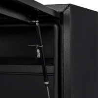 Truck Box Half Lid 2 External Drawers Pro-Series 1400mm x 600mm x 1200mm OZY-1461FP-2D-B Black