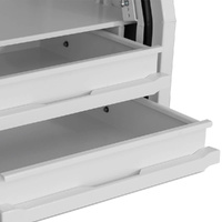 Full Side Opening UTE Toolbox with 4 Built-in Drawers - White