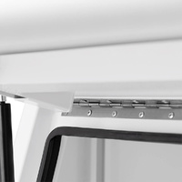 Half Lid Toolbox with 2 External Drawers - White