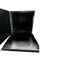 Aluminium Caravan Box with Generator and BBQ Slide - Black