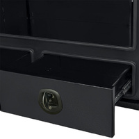 Truck Box Half Lid 2 External Drawers Pro-Series 1400mm x 600mm x 1200mm OZY-1461FP-2D-B Black