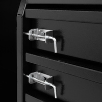Built-in Drawers 1700mm x 600mm x 820mm Black OZY-1768FD-3B