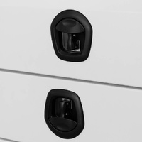 Half Lid Toolbox with 2 External Drawers - White