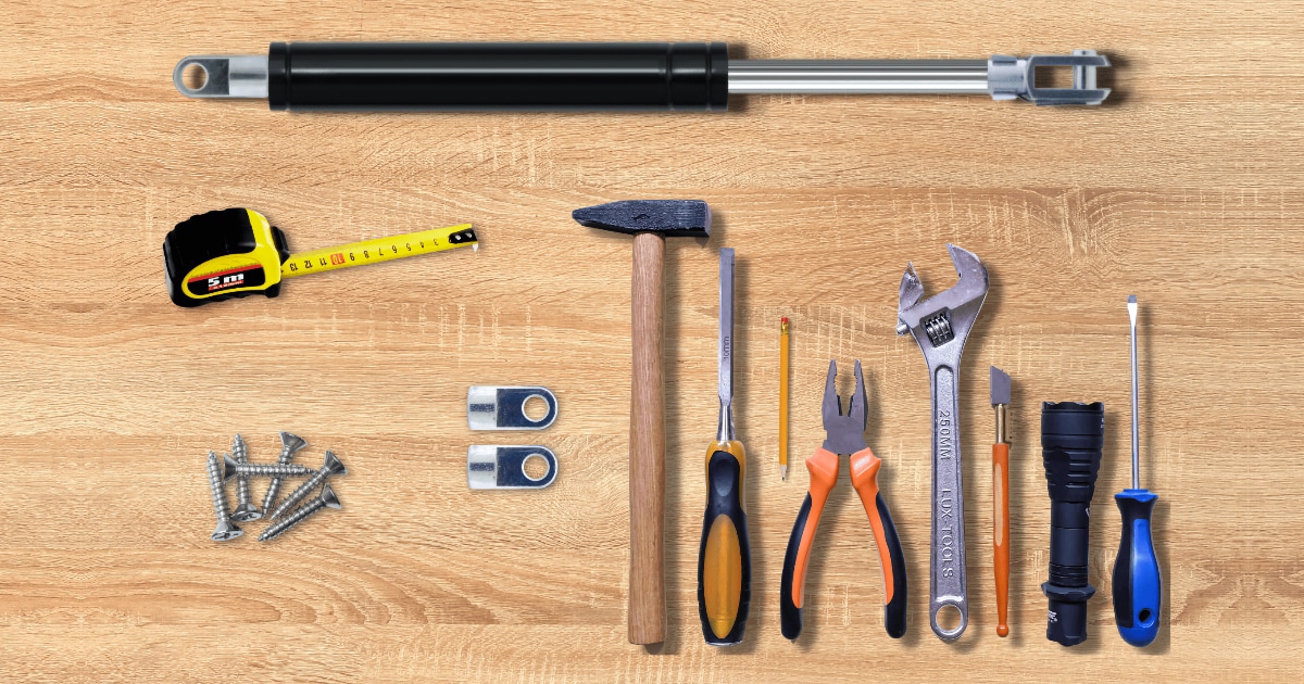 Tools for installing gas struts