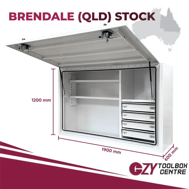 Truck Box 1900mm x 600mm x 1200m OTC-1961-4D-W-Q White