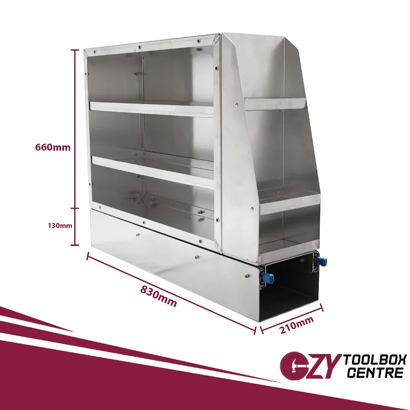 Aluminium Canopy Pantry Slide 830mm x 210mm x 660mm OTC-SS