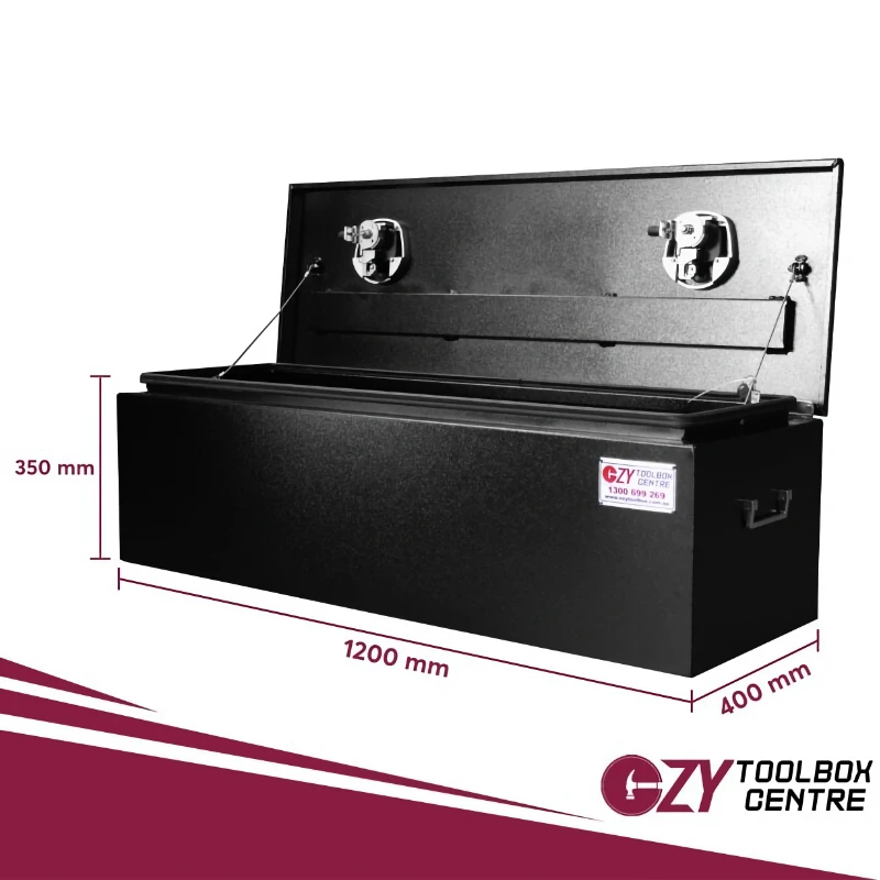 Top Lid 1200mm x 400mm x 350mm Black OZY-1243FPB 