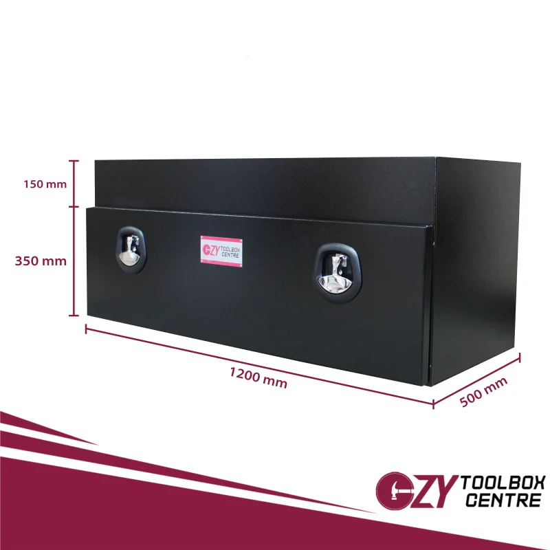 Undertray 1200mm x 500mm x 500mm With Drawer Black OZY-1255UFP-DB 