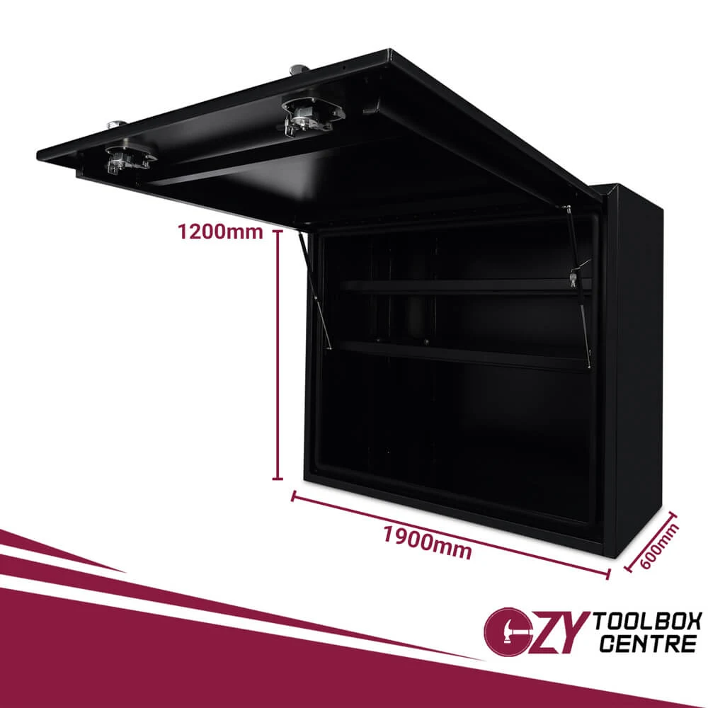 Truck Box 1400mm x 600mm x 1200m Pro-Series Flat Plate OZY-1461FPP-B Black