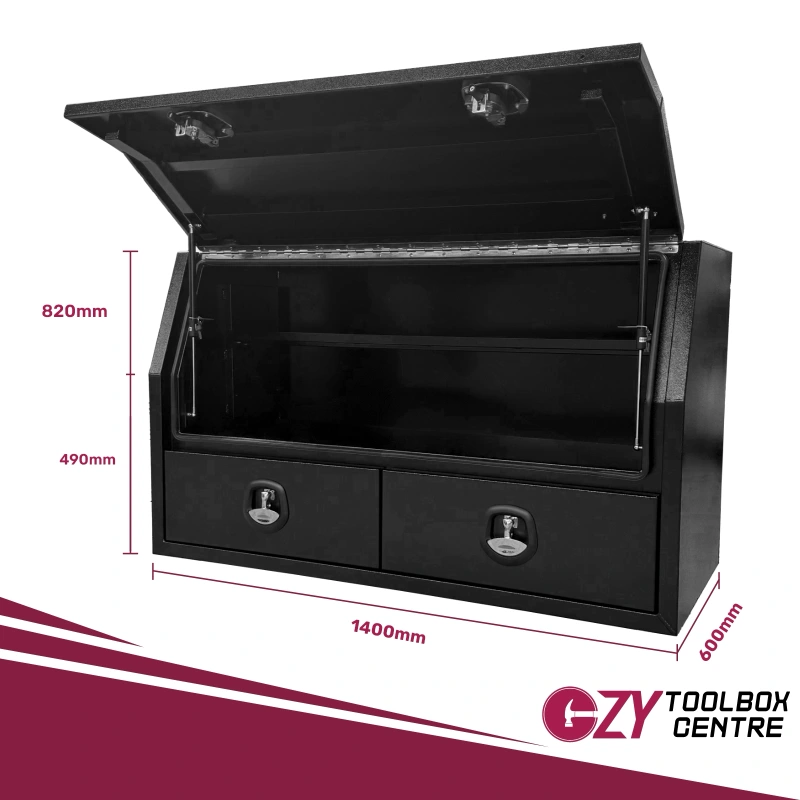 Built-in Drawers 1400mm x 600mm x 820mm Black OZY-1468AB 