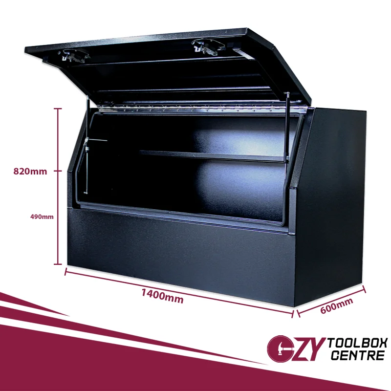 Half Lid 1400mm x 600mm x 820mm Black OZY-1468HDB 