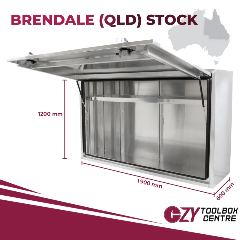 Truck Box 1900mm x 600mm x 1200m Pro-Series OZY-1961FPP-Q Flat Plate - QLD Warehouse