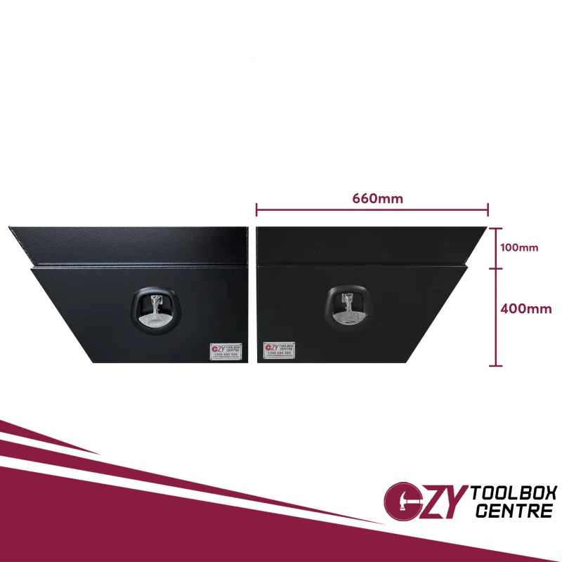 Undertray 660mm x 230mm x 400mm Black OZY-624RLFPB 