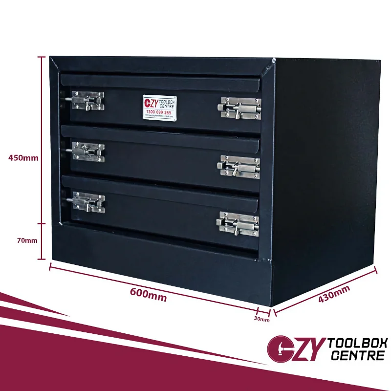 Drawers 600mm x 430mm x 450mm OZY-644DB Black