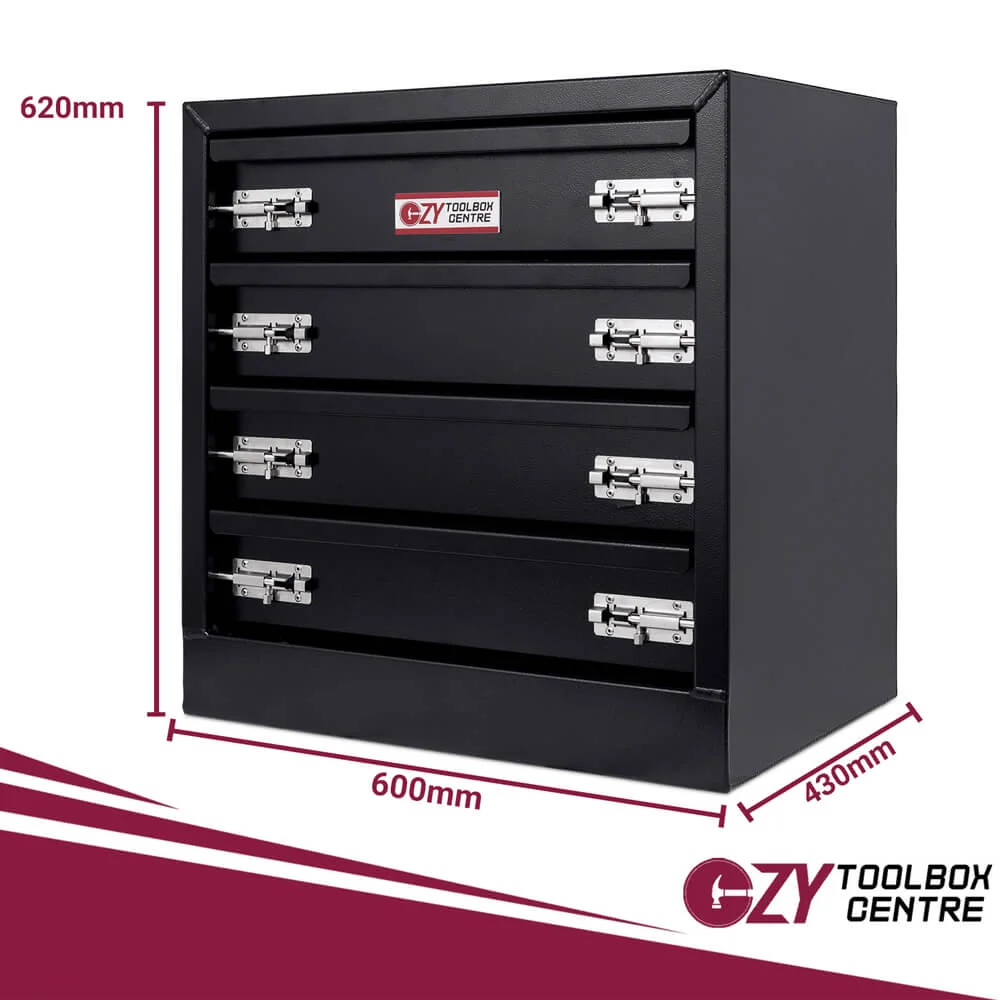 Drawers White 600mm x 430mm x 620mm OZY-644DW-4