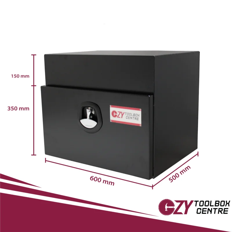 Undertray 600mm x 500mm x 500mm With Drawer Black OZY-655UFP-DB 