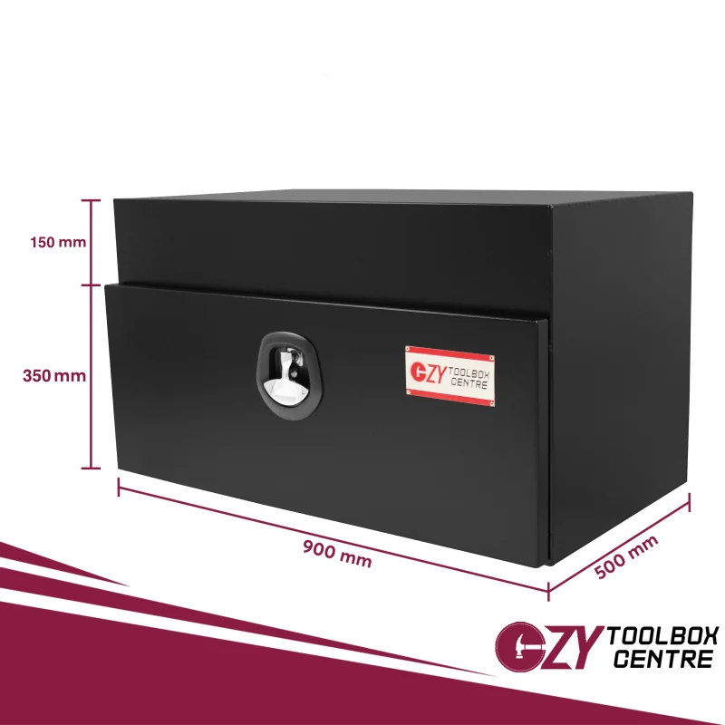 Undertray 900mm x 500mm x 500mm With Drawer Black OZY-955FP-DB 