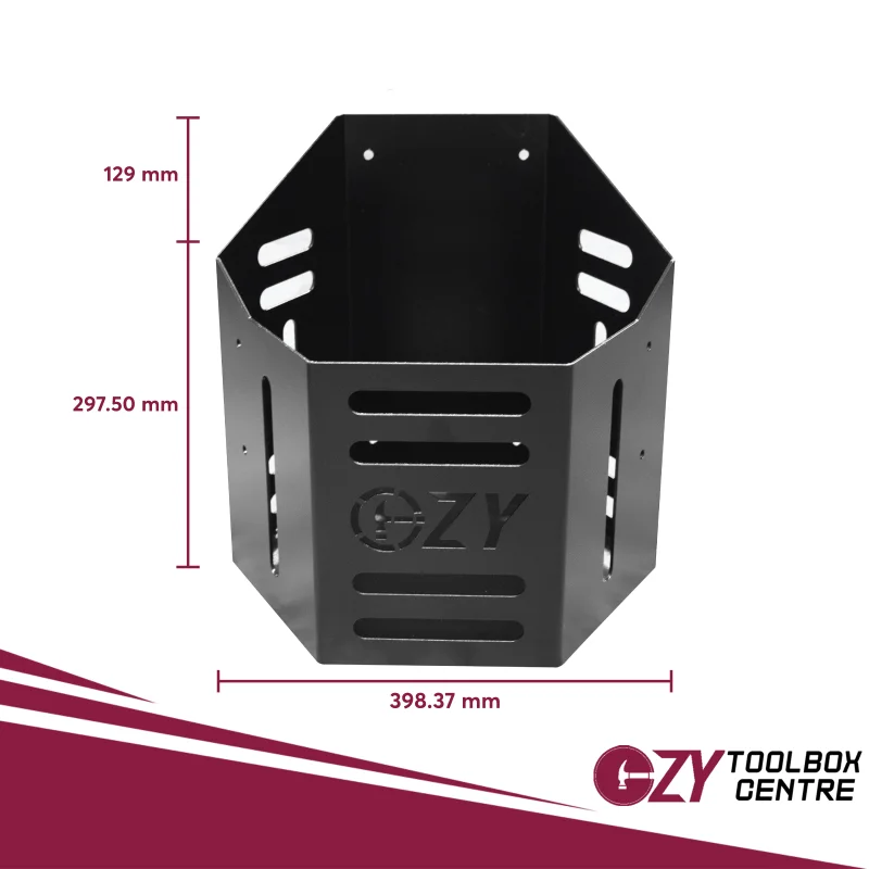 Heavy Duty Gas Bottle Holder LPG 9KG Suitable For Trailers, Caravan & Campers OZY-GB-B Black