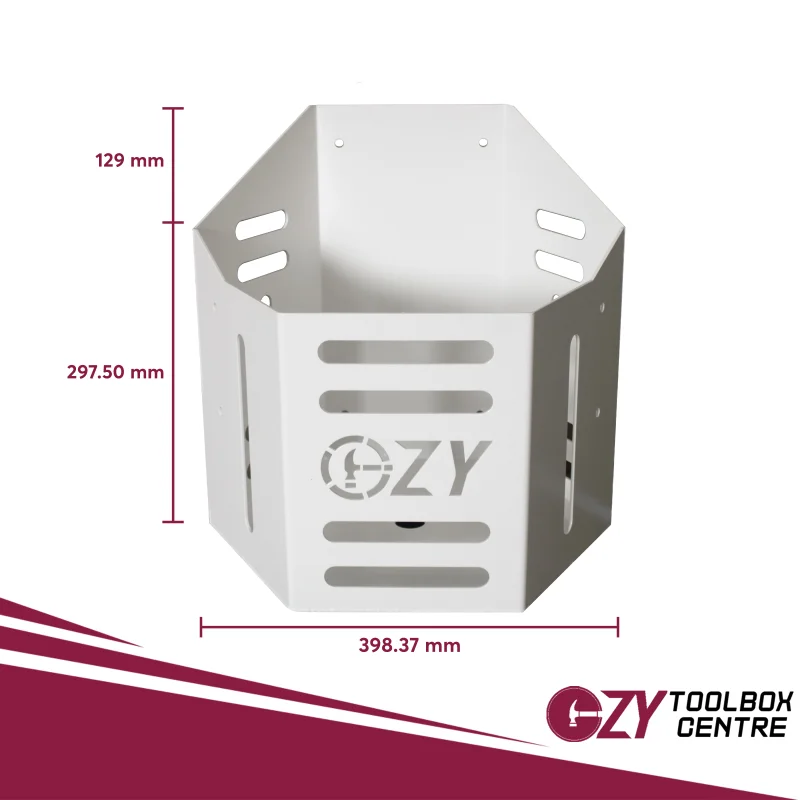 Heavy Duty Gas Bottle Holder LPG 9KG Suitable For Trailers, Caravan & Campers OZY-GB-W White