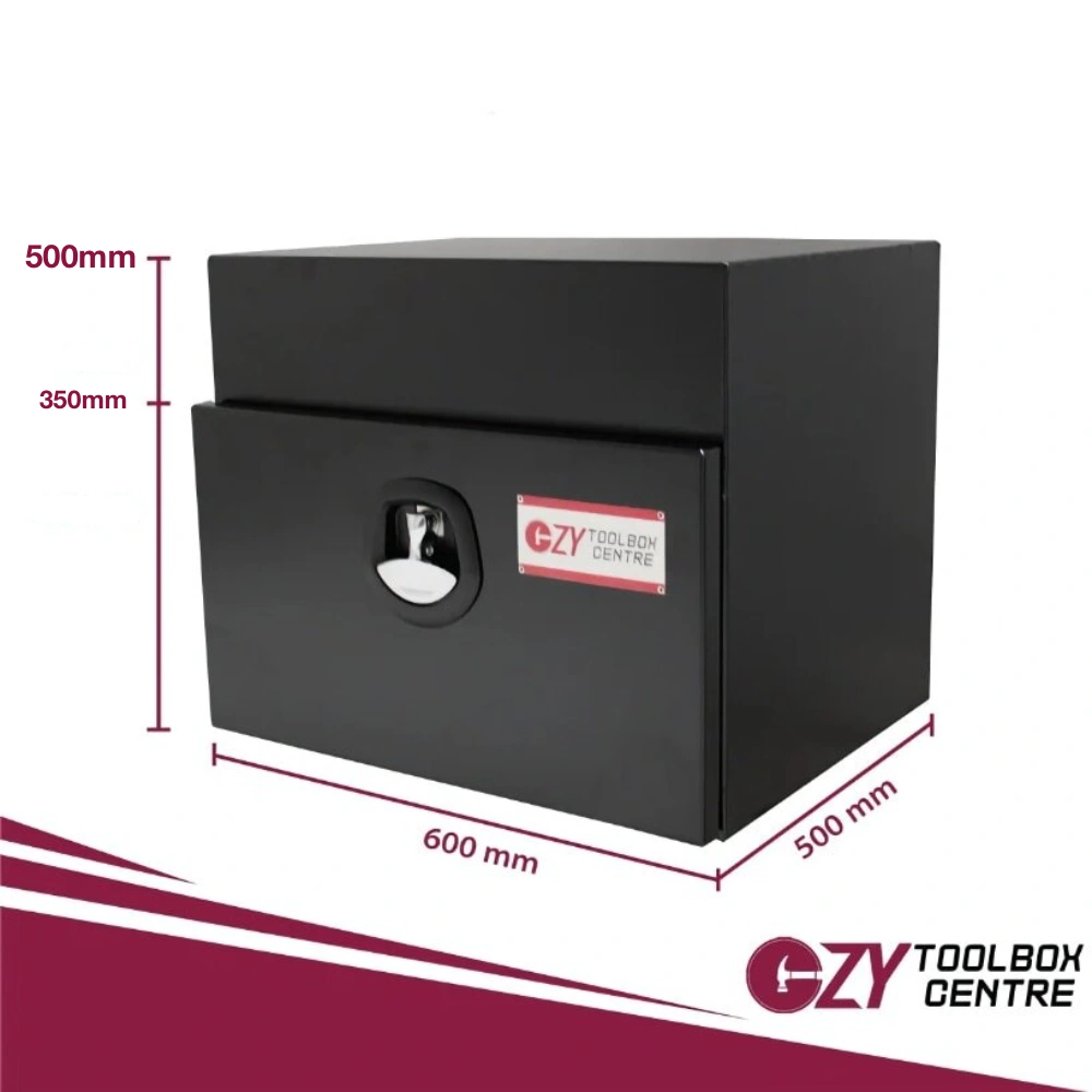 Under Tray Truck Tool Box with Drawer - Black