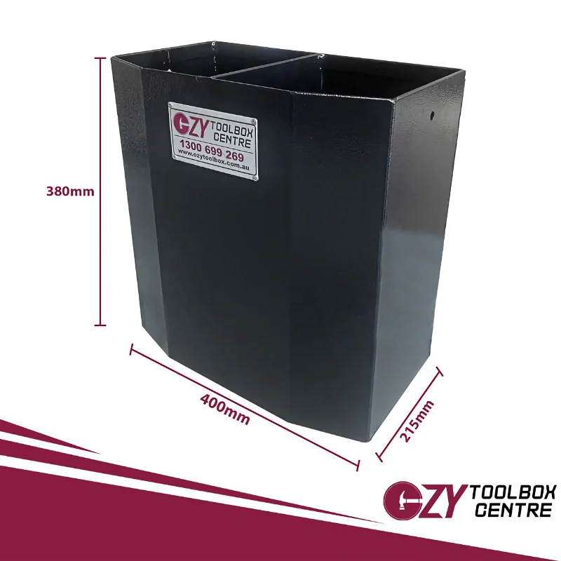 Twin Gas Bottle Holder 400mm x 215mm x 380mm OZY-JHS-B Black