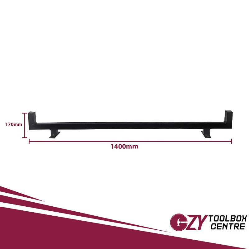 Aluminium Toolbox Roof Rack Black OZY-LRB