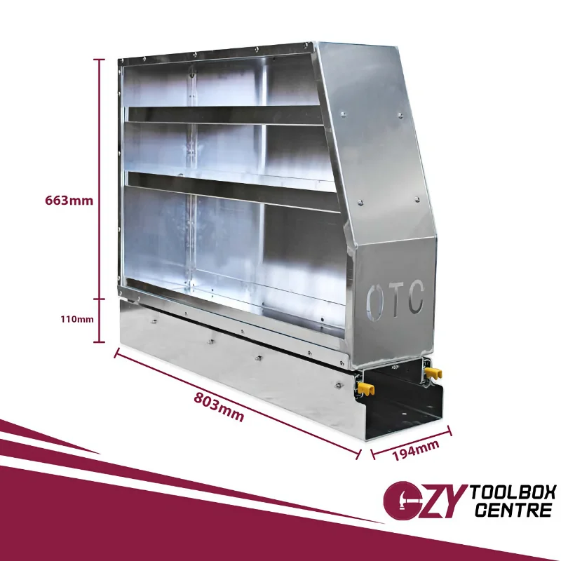 Aluminium Canopy Pantry Slide 803mm x 194mm x 663mm OZY-SS